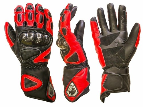 Guanti moto pelle con - guanti,