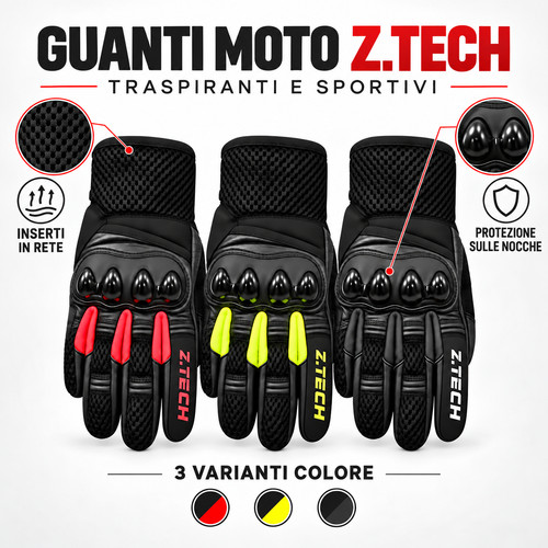 Guanti moto estivi uomo - estivi, z-tech