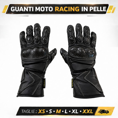 Guanti moto pelle con - moto,