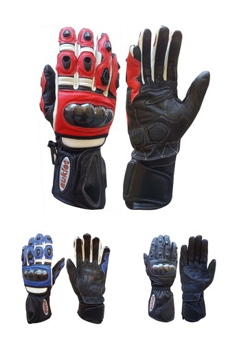 Guanti moto pelle pista - guanti,