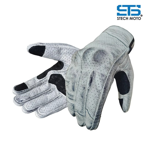 Guanti moto pelle estivo - guanti,